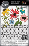 Sizzix 2D Embossing Folder and Thinlits 11/Pkg by Tim Holtz, Vault Side-Order Floristry (#666872)