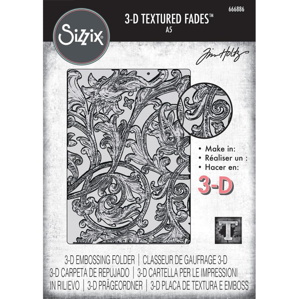 Sizzix 3D Texture Fades Embossing Folder A5 by Tim Holtz, Entangled (666886)