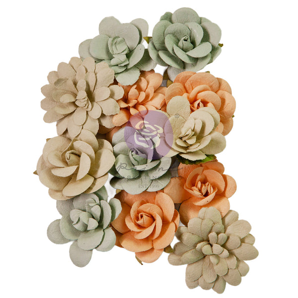Prima Marketing Paper Flowers 12/Pkg, Airy Bliss, In The Moment (668372)