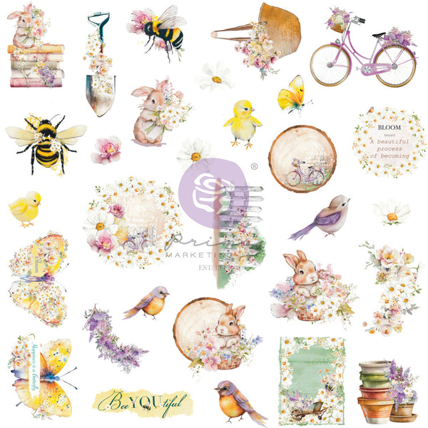 Prima Marketing, In Full Bloom, Cardstock Ephemera 60/Pkg (668525)