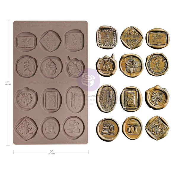 Prima Marketing, Decor Mould 5"X8"X8mm, The Home Baker, Sweet Seal