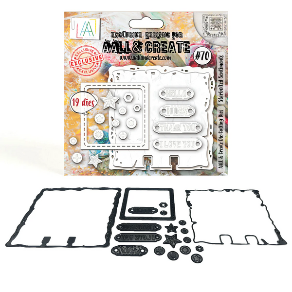 AALL And Create, Die-cutting Die Set, #70, Starbolted Sentiments