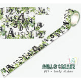 AALL & Create, Layer-It-Up Washi Tape, #71, Leafy Alphas