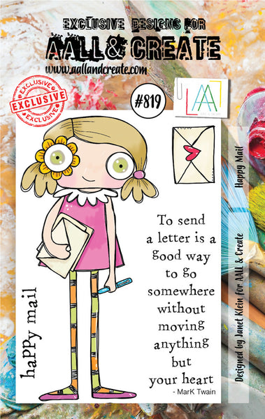 AALL & Create, A7 Clear Stamp by Janet Klein, Happy Mail (#819)