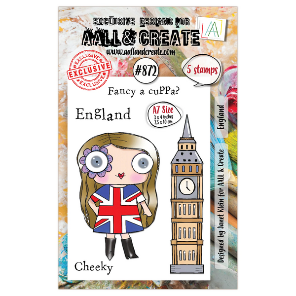 AALL & Create, A7 Clear Stamp by Janet Klein, England (#872)