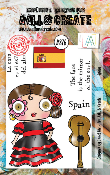 AALL & Create, A7 Clear Stamp by Janet Klein, Spain (#876)