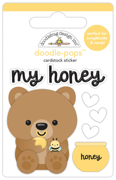 Doodlebug Design, Doodle-Pops 3D Stickers, My Honey