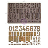 Prima Marketing, Finnabair Decor Moulds 5"x8"x8mm, Letterpress Numbers (951405)