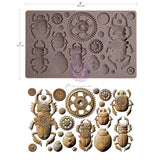 Prima Marketing, Finnabair Decor Moulds 5"x8"x8mm, Steampunk Beetles (951436)