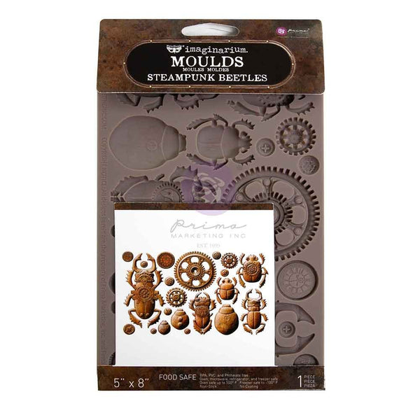 Prima Marketing, Finnabair Decor Moulds 5"x8"x8mm, Steampunk Beetles (951436)