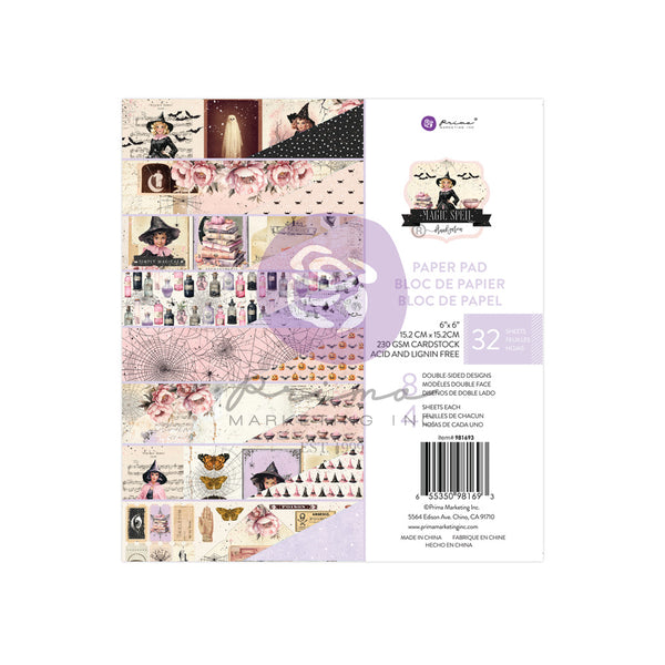 Prima Marketing Double-Sided Paper Pad 6"X6" 32/Pkg, Magic Spell By Frank Garcia