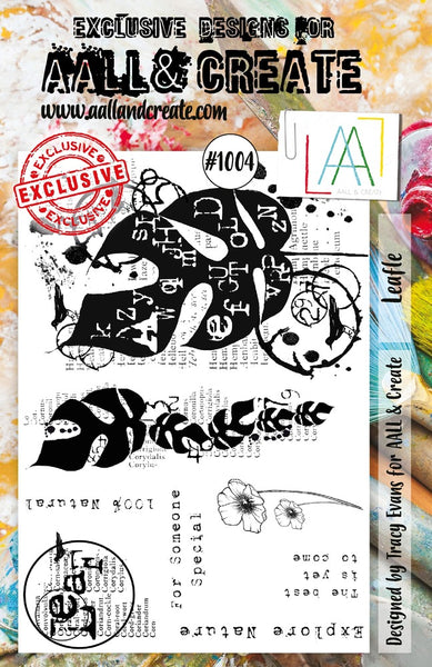 AALL And Create, #1004, A6 Photopolymer Clear Stamp Set by Tracy Evans, Leafle