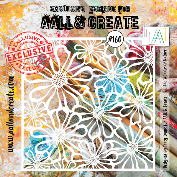 AALL & Create, #160, 6"x6" Stencil by Tracy Evans, The Wonder Of Nature