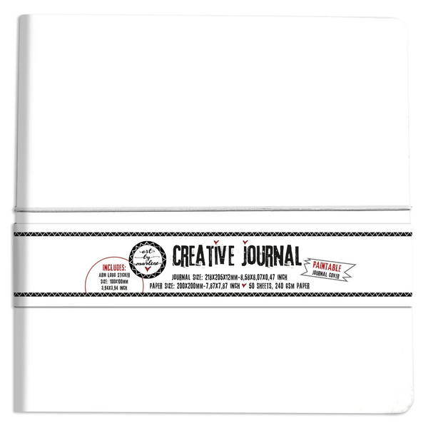 Studio Light, Art By Marlene Creative Journal All White, With Separate Sticker Paintable Journal Cover 1 PC (ABM-ES-JOUR13)