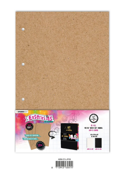 Studio Light, Art by Marlene, Journal Pages Refill For ABM-ES-JOUR05, Kraft Essentials 210x297x8mm 20 SH nr.09