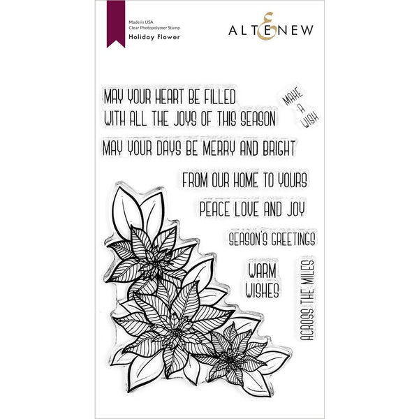 Altenew, Clear Stamps Set, Holiday Flower