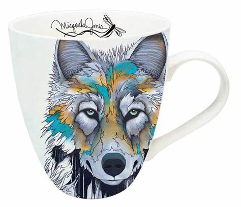 Canadian Art Prints, Indigenous Collection, Signature Mug, 18 oz., Alpha by Artist Micqaela Jones