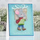 Spellbinders Etched Dies From the Dancin' Christmas Collection, Dancin' & Giftin' Mouse (S4-1318)