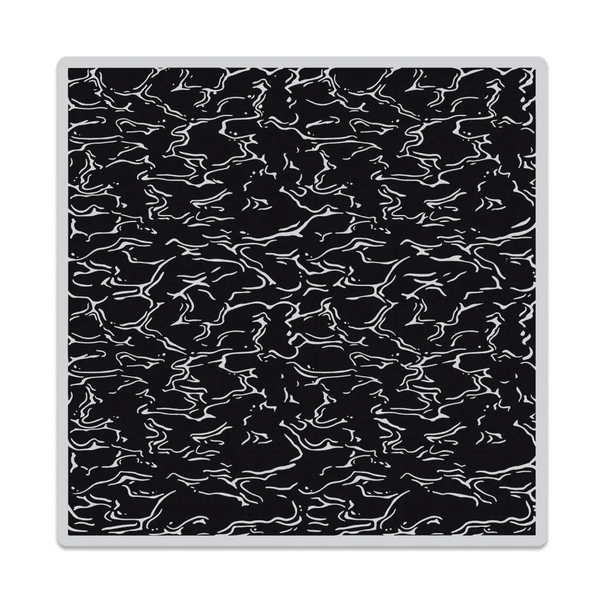 Hero Arts Background Cling Stamps 6"X6", Aqua Texture Bold Prints