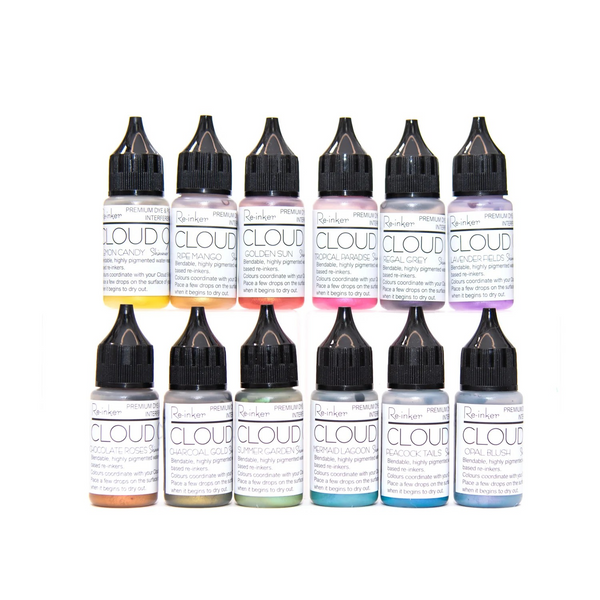 Lisa Horton Crafts, Cloud 9 Premium Dye & Pigment, Interference Ink Pad Reinker (Assorted Colors)