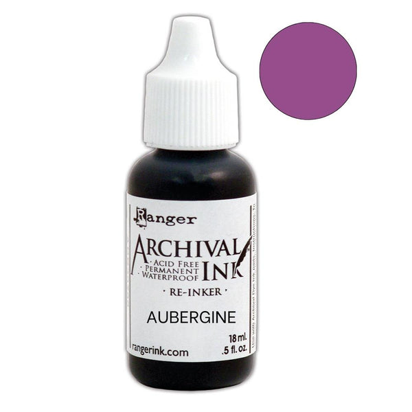 Archival Ink Pad Re-inker .5oz, Aubergine
