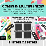 Bearly Art, Cubies Adhesive Foam Tape, The Shadow Collection (Black)