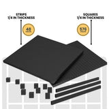 Bearly Art, Cubies Adhesive Foam Tape, The Shadow Collection (Black)