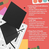 Bearly Art, Cubies Adhesive Foam Tape, The Shadow Collection (Black)