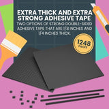 Bearly Art, Cubies Adhesive Foam Tape, The Shadow Collection (Black)