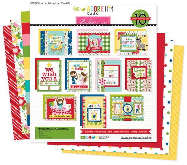 Bella Blvd Card Kit, Let Us Adore Him (Creates 10 Cards & Envelopes)