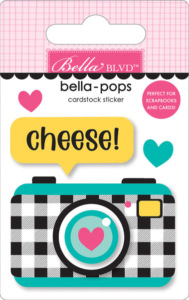 Bella Blvd, Bella-pops 3D Cardstock Sticker, Smile