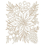 Spellbinders, Stencil & Die Bundle, The Glimmer for the Holidays Collection, Glimmer Hot Foil Plate and Stencil Bundle, Full Bloom Poinsettia (BD-0774)