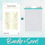 Spellbinders, Stencil & Die Bundle, The Glimmer for the Holidays Collection, Glimmer Hot Foil Plate and Stencil Bundle, Full Bloom Poinsettia (BD-0774)