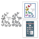 Spellbinders BetterPress Letterpress Press Plates & Dies Set, Butterfly Swirl 2/Plates & 2/Dies