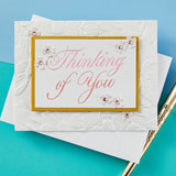 Spellbinders Press Plate By Paul Antonio, Copperplate Thinking Of You