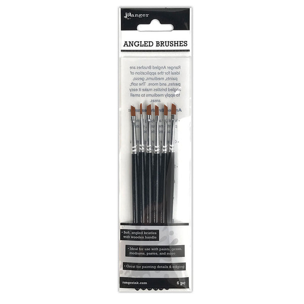 Ranger Angled Brushes, 6/Pkg