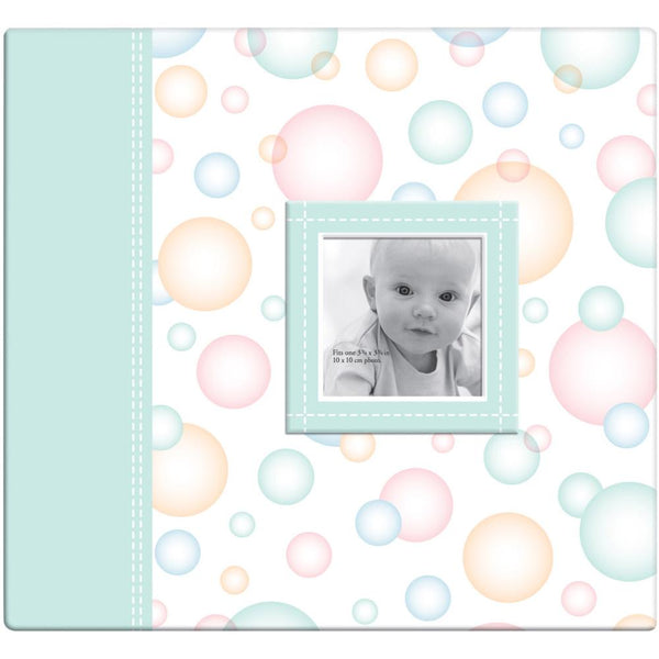 MBI Baby Post Bound Album W/Window 12"X12", Bubbles