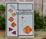 Gina K. Designs, 6" x 8" Clear Stamps by Debrah Warner, Best Fishes