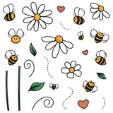 Honey Bee Stamps, 4"X6" Clear Stamp & Dies Combo, Busy Bees