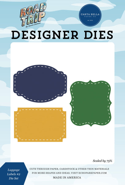 Carta Bella Designer Dies, Road Trip, Luggage Labels #2