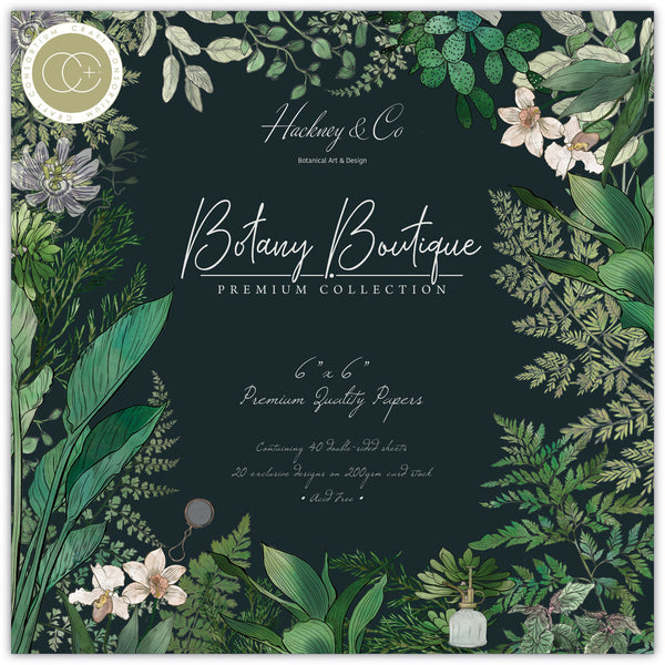 Craft Consortium Double-Sided Paper Pad 6"X6" 40/Pkg, Botany Boutique