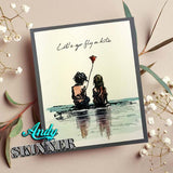 Creative Expressions, 3.5"X5.25" Rubber Stamp By Andy Skinner, Let's Go Fly A Kite (CEASR064)