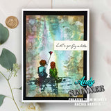 Creative Expressions, 3.5"X5.25" Rubber Stamp By Andy Skinner, Let's Go Fly A Kite (CEASR064)