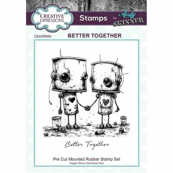 Creative Expressions, Pre Cut Rubber Stamp By Andy Skinner, Botology, Better Together (CEASR069)