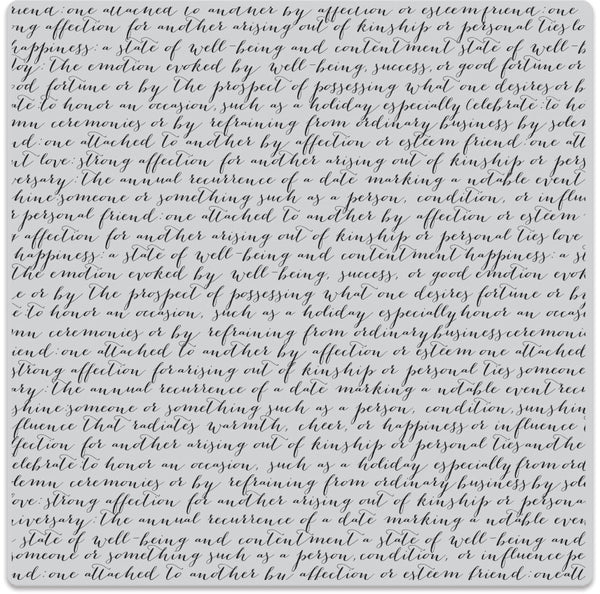 Hero Arts Background Cling Stamps 6"X6", Script Bold Prints