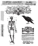 Tim Holtz Cling Stamps 7"X8.5", Haunted Mansion (CMS091)