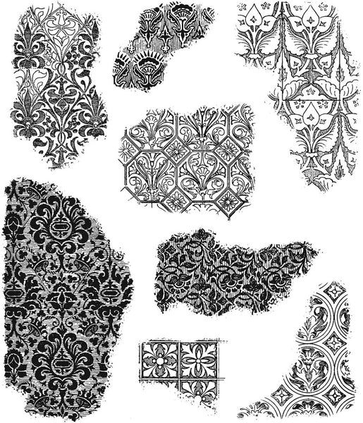 Tim Holtz Cling Stamps 7"X8.5", Fragments (CMS368)