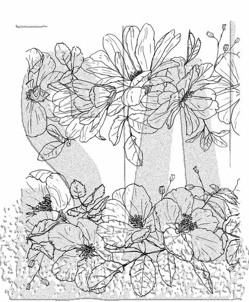 Stampers Anonymous, Tim Holtz Cling Stamps 7"X8.5", Floral Trims
