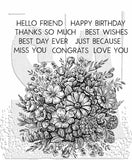 Stampers Anonymous, Tim Holtz Cling Stamps 7"X8.5" & Grid Block, Floristry (CMS485)