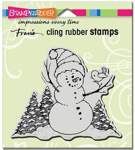 Stampendous Cling Stamp, Snowman Perch